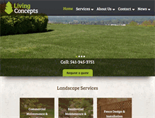 Tablet Screenshot of livingconceptslandscape.com